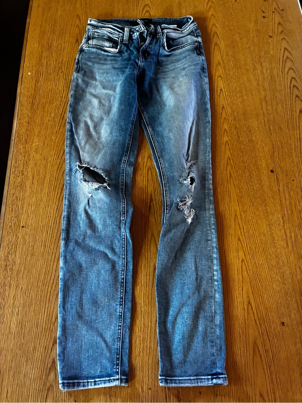 Silver Jeans Men's Slim Straight Distressed Blue Denim